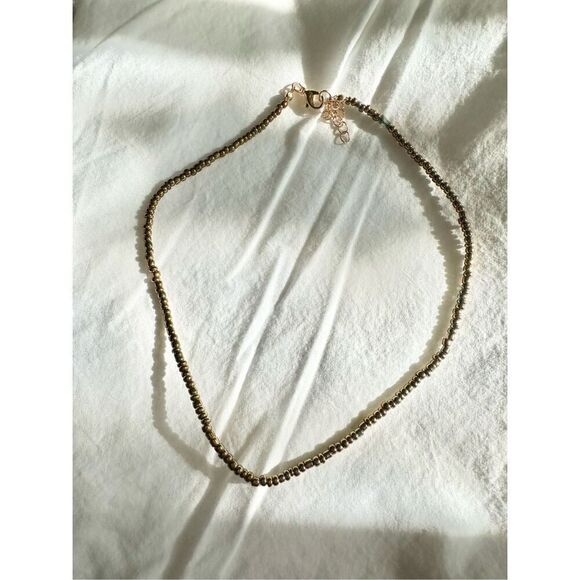bronze color beaded beach necklace - Picture 1 of 2